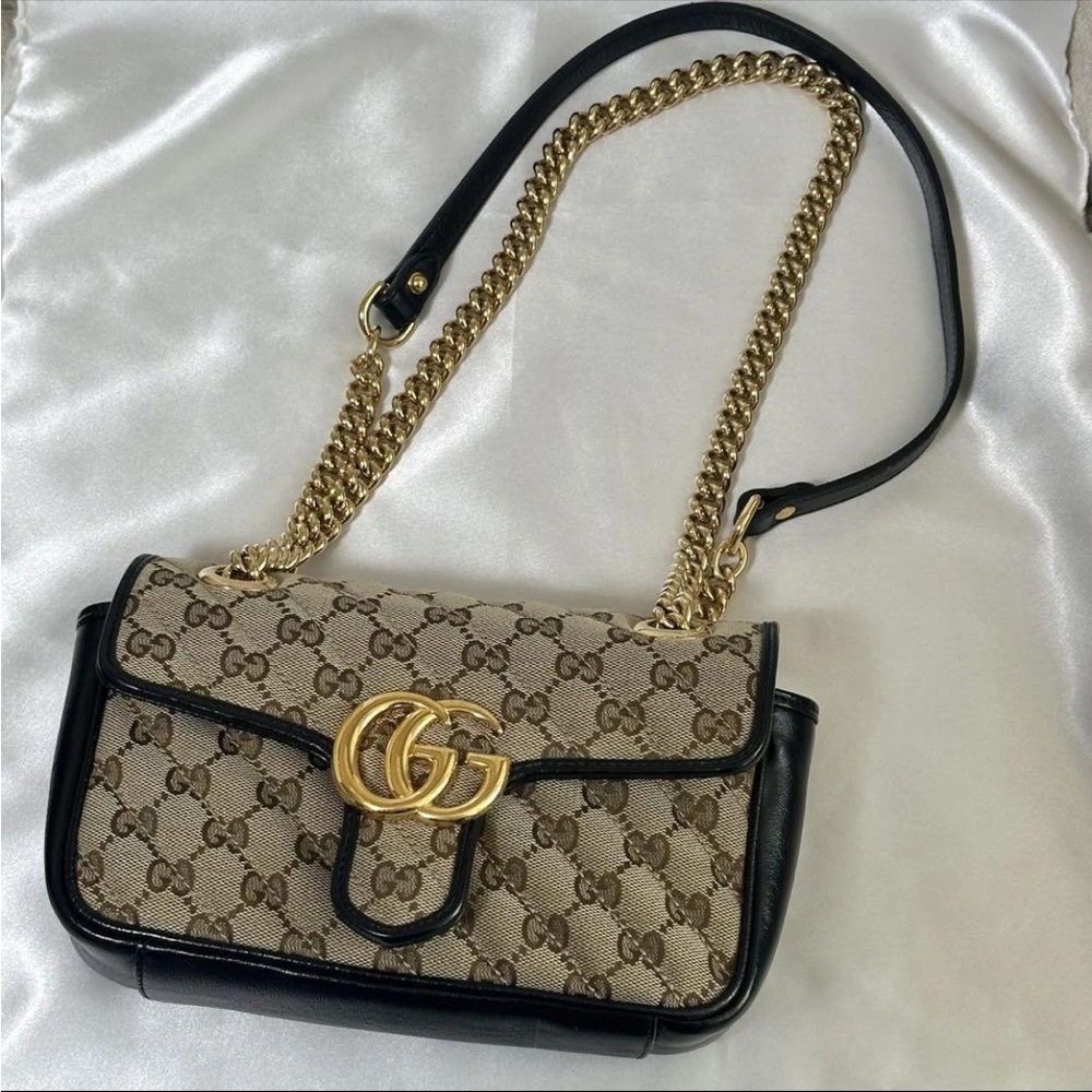 Gucci Marmont Chain Shoulder Quilted Gg Canvas m2_0311